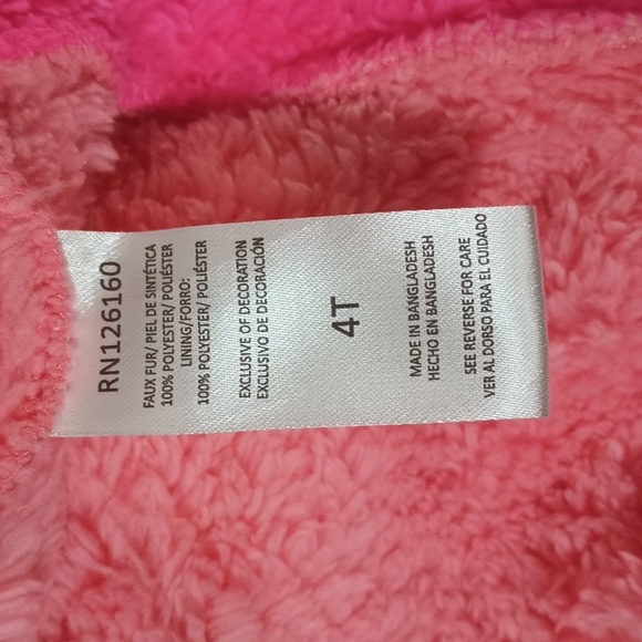 See updated listing Johnson FauxFur Fuzzy Kitten Hooded Jacket two tone Coral - Picture 6 of 9